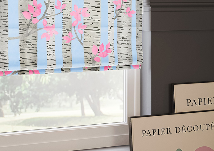 Birch Tree Velvet, Spring Pastels - Motorised Roman Blind - Image 5
